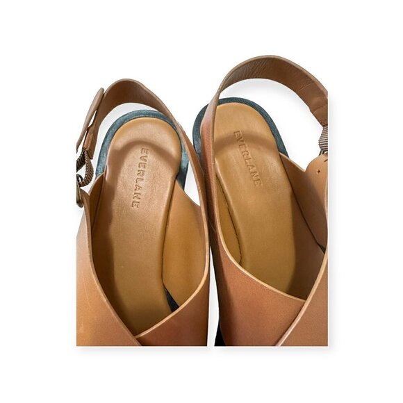 Everlane The City Crossover Sandal, Brown/Tan, Size 9.5, New in box - Picture 12 of 13